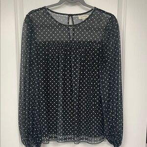 Max Studio Semi-Sheer Blouse